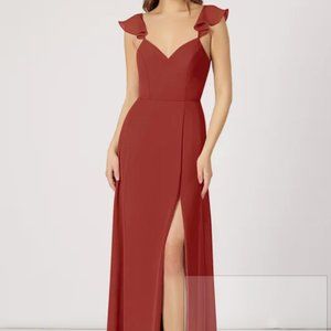 Azazie Everett Bridesmaid Dress in Terracotta